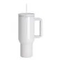 Preview: Sublimation Thermobecher mit Deckel, Griff & Trinkhalm 1200ml